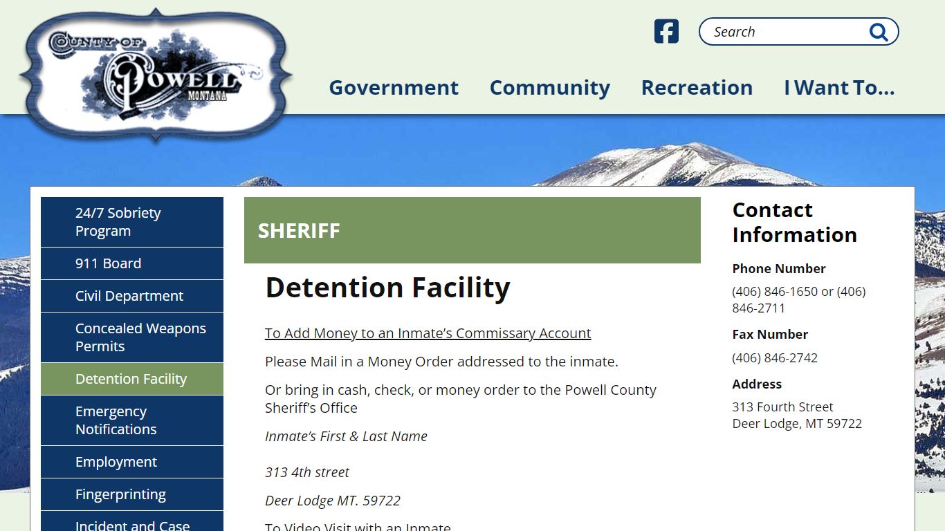 Detention Facility - Powell County, MT