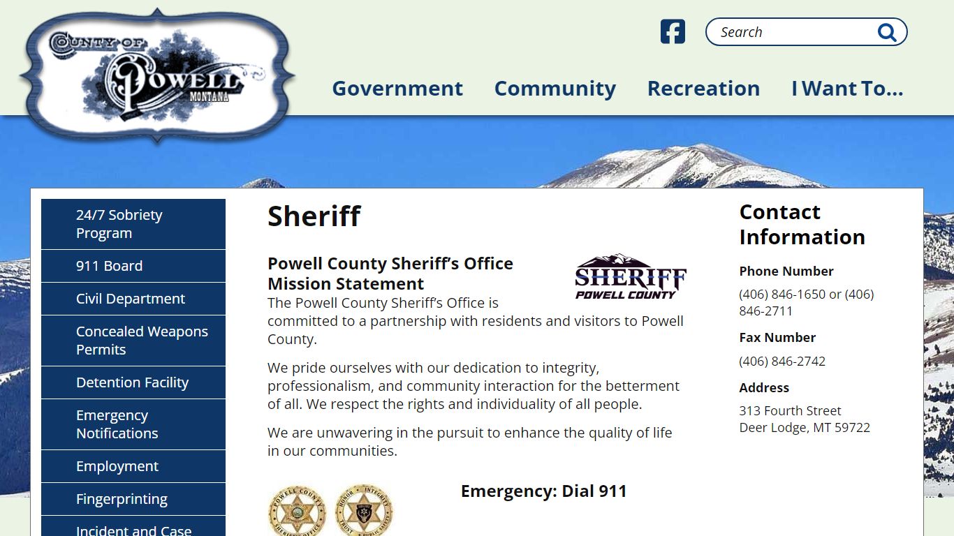 Sheriff - Powell County, MT